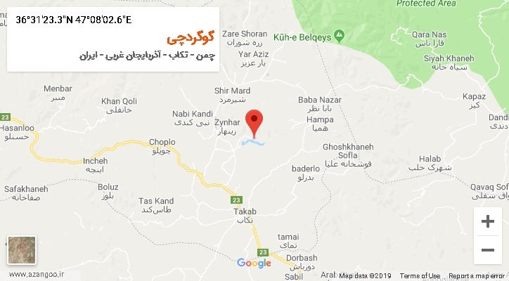 روستای گوگردچی بر روی نقشه