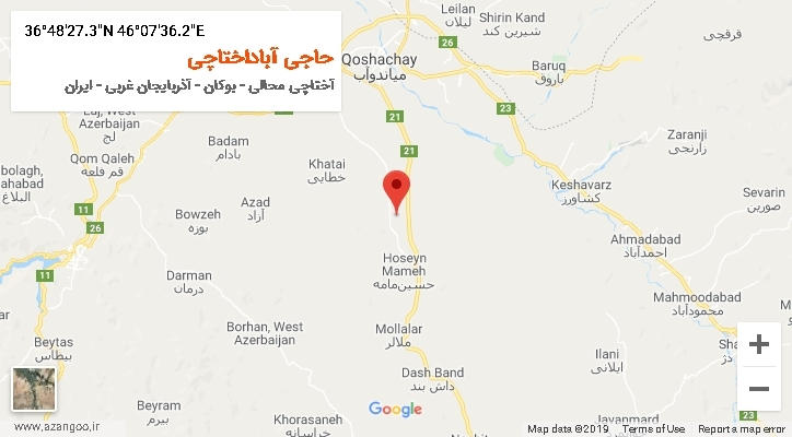 روستای حاجی آباداختاچی بر روی نقشه