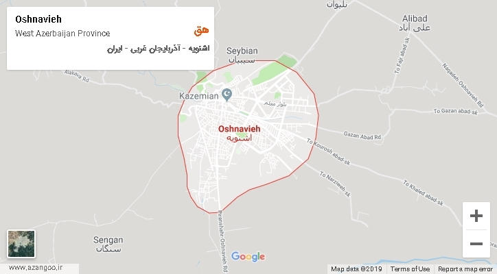 دهستان هق بر روی نقشه