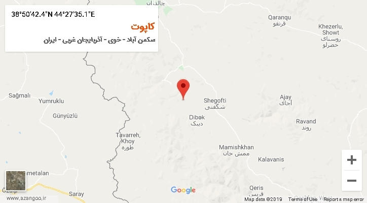 روستای کاپوت بر روی نقشه