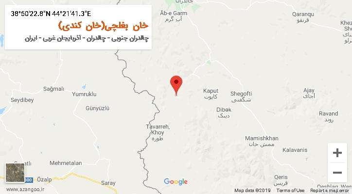 روستای خان بغلچی(خان کندی) بر روی نقشه