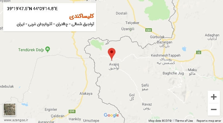 روستای کلیساکندی بر روی نقشه