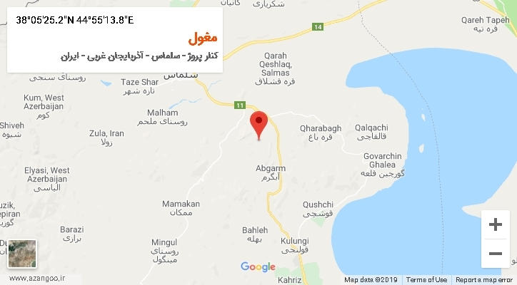 روستای مغول بر روی نقشه