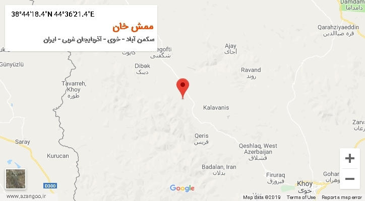روستای ممش خان بر روی نقشه