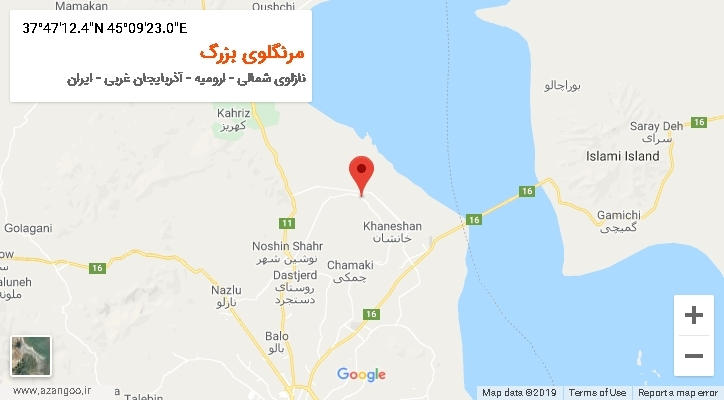 روستای مرنگلوی بزرگ بر روی نقشه