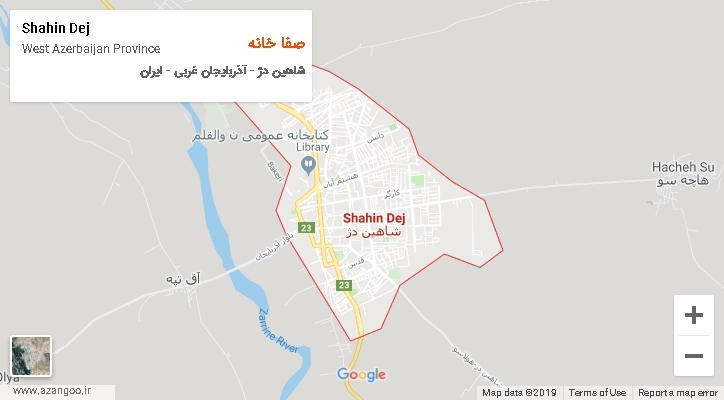 دهستان صفا خانه بر روی نقشه