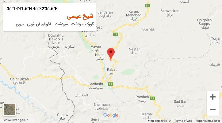 روستای شیخ عیسی بر روی نقشه