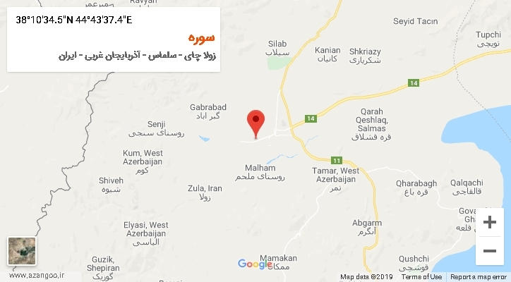 روستای سوره بر روی نقشه
