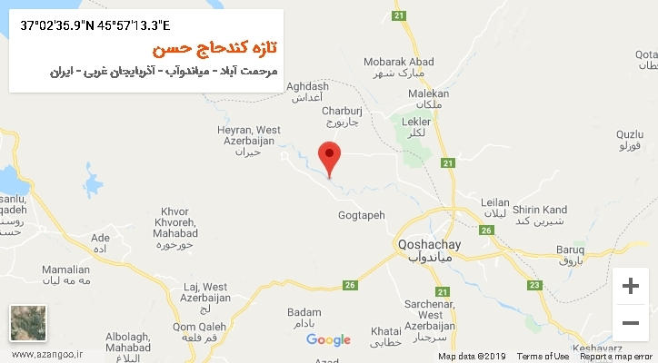 روستای تازه کندحاج حسن بر روی نقشه