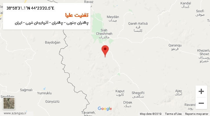 روستای تغنیت علیا بر روی نقشه