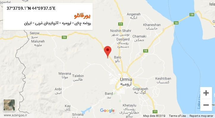 روستای یورقانلو بر روی نقشه