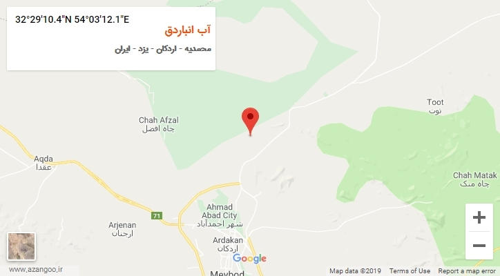 روستای آب انباردق بر روی نقشه