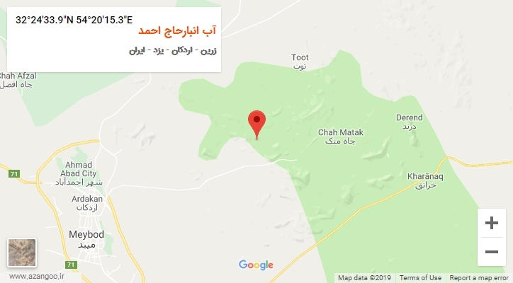 روستای آب انبارحاج احمد بر روی نقشه