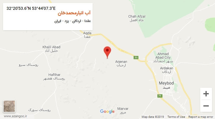 روستای آب انبارمحمدخان بر روی نقشه