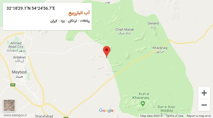 روستای آب انبارربیع بر روی نقشه