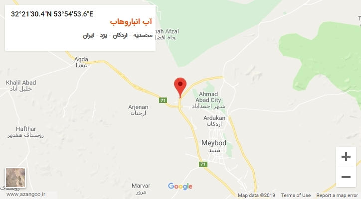 روستای آب انباروهاب بر روی نقشه