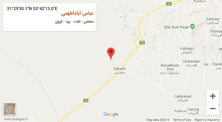 روستای عباس آباداطهمی بر روی نقشه