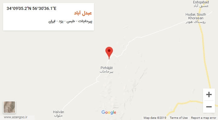 روستای عبدل آباد بر روی نقشه