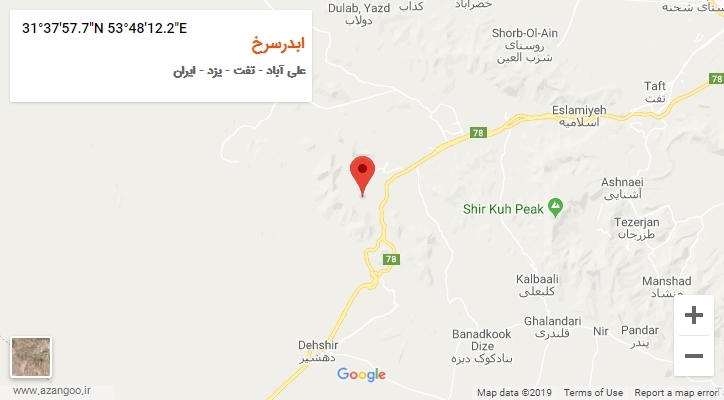 روستای ابدرسرخ بر روی نقشه
