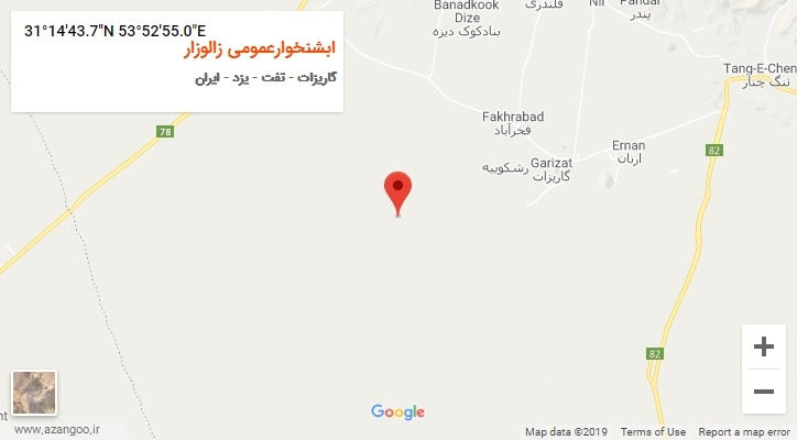 روستای ابشنخوارعمومی زالوزار بر روی نقشه