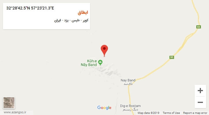 روستای ابطاق بر روی نقشه