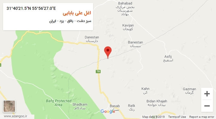 روستای اغل علی بابایی بر روی نقشه