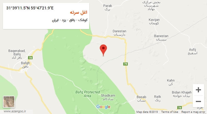 روستای اغل سرته بر روی نقشه
