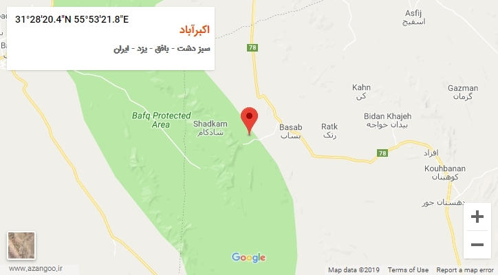 روستای اکبرآباد بر روی نقشه