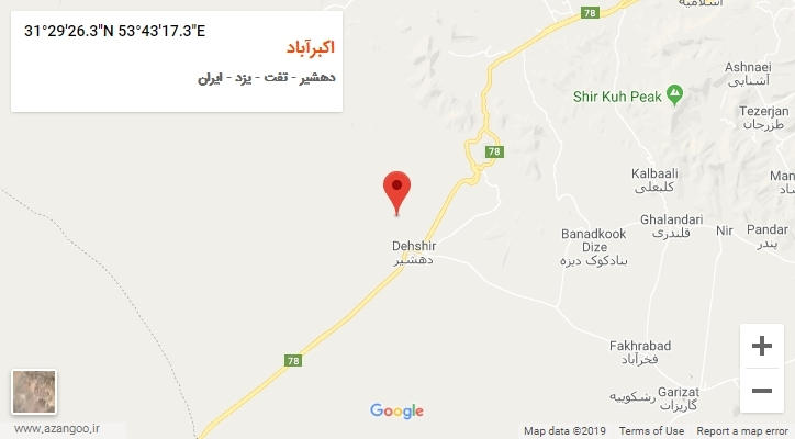 روستای اکبرآباد بر روی نقشه