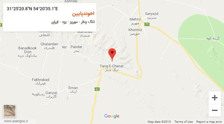 روستای اخوندپایین بر روی نقشه