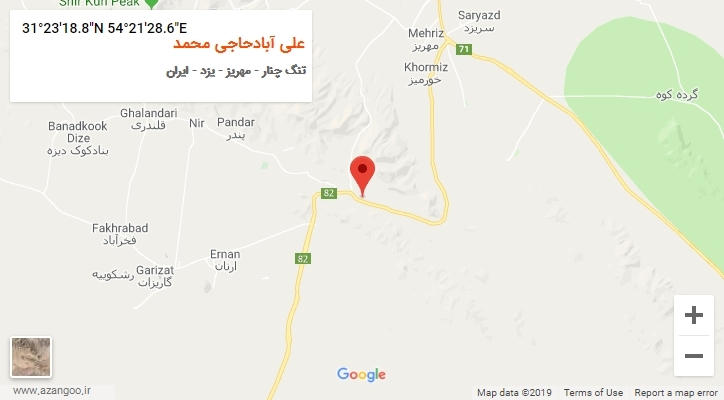 روستای علی آبادحاجی محمد بر روی نقشه