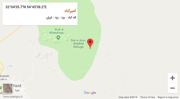 روستای امیرآباد بر روی نقشه