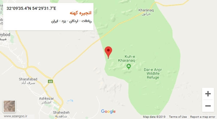 روستای انجیره کهنه بر روی نقشه
