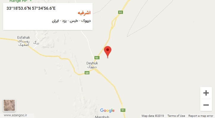 روستای اشرفیه بر روی نقشه