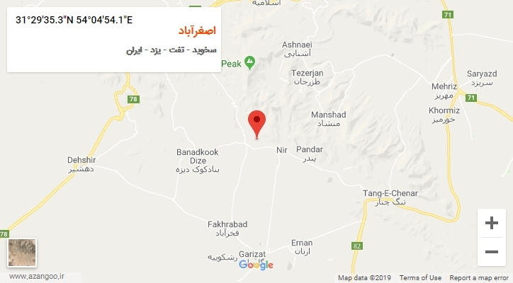 روستای اصغرآباد بر روی نقشه