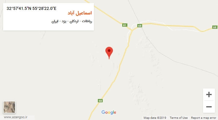 روستای اسماعیل آباد بر روی نقشه