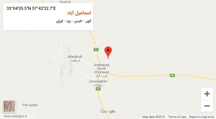 روستای اسماعیل آباد بر روی نقشه