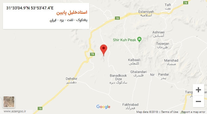 روستای استادخلیل پایین بر روی نقشه