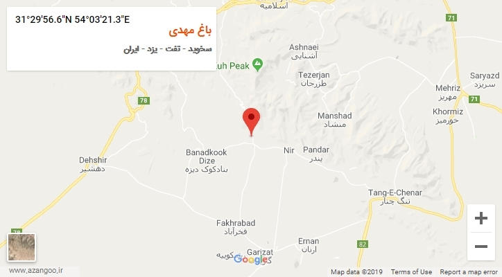 روستای باغ مهدی بر روی نقشه