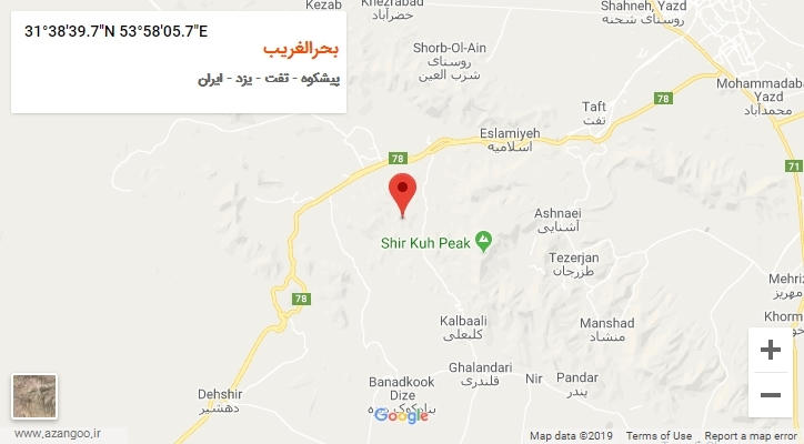 روستای بحرالغریب بر روی نقشه