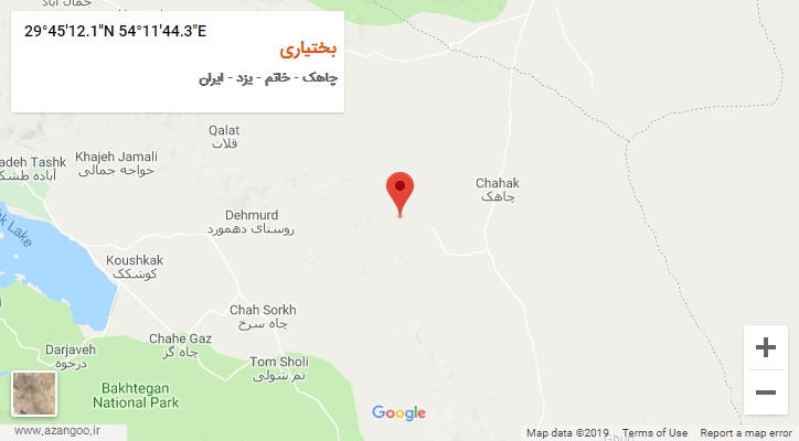 روستای بختیاری بر روی نقشه