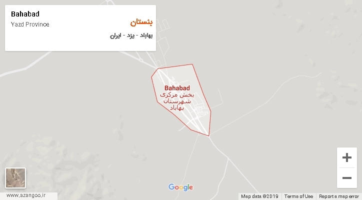 دهستان بنستان بر روی نقشه