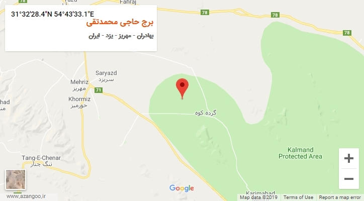 روستای برج حاجی محمدتقی بر روی نقشه