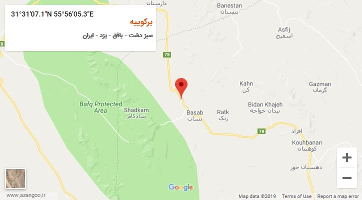 روستای برکوییه بر روی نقشه