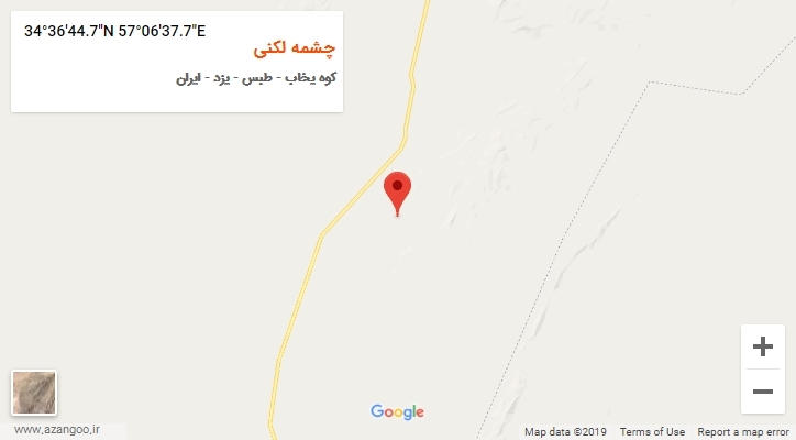 روستای چشمه لکنی بر روی نقشه