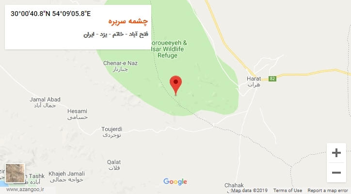 روستای چشمه سربره بر روی نقشه