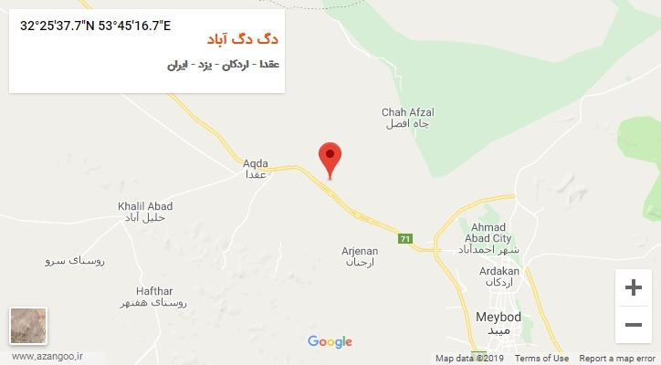 روستای دگ دگ آباد بر روی نقشه
