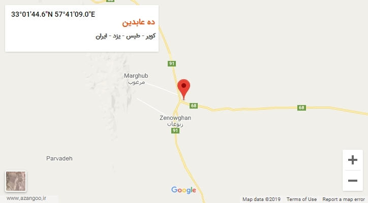 روستای ده عابدین بر روی نقشه