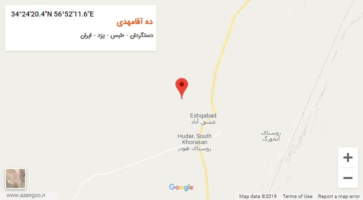 روستای ده آقامهدی بر روی نقشه