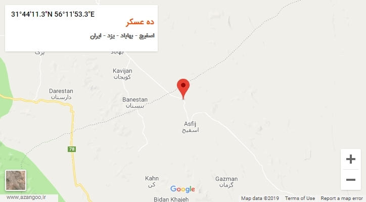 روستای ده عسکر بر روی نقشه
